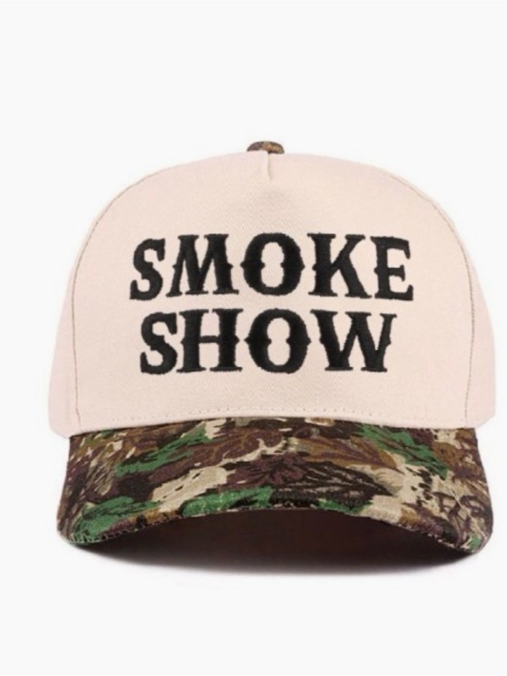 Smoke Show Pink & Camouflage Trucker Hat